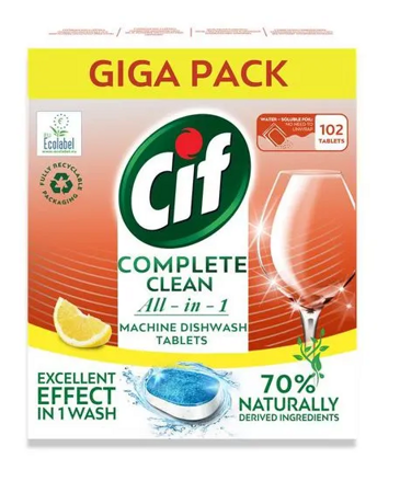 Cif myčka tablety Complete Clean Lemon 102 tab