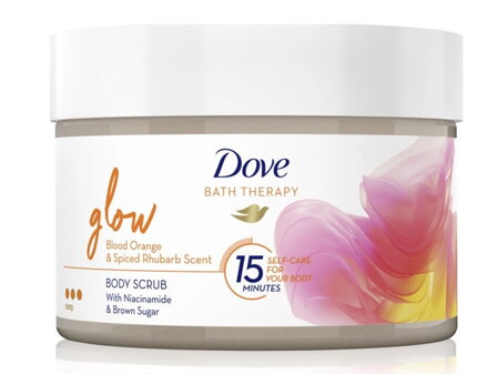 Dove Bath tělový peeling Glow 295ml