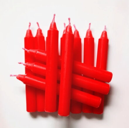 Vánoční, lampionová svíčka parafínová Zvonící stromek 12 ks - různé barvy