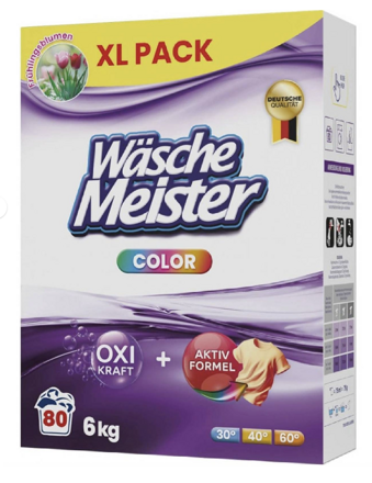 Wasche Meister Prací prášek 6 kg COLOR (80 praní) - krabice