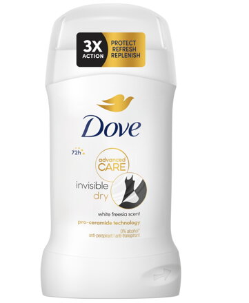 Dove Advanced Care Invisible Dry Antiperspirant tuhý deodorant 50 ml