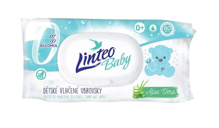 Vlhčené ubrousky Linteo Baby s aloe vera 1 x 80 ks