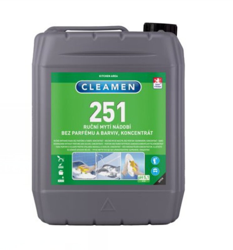 CLEAMEN 251, ruční mytí nádobí,koncentr., 5L CLEAMEN 251, ruční mytí nádobí,koncentr., 5L