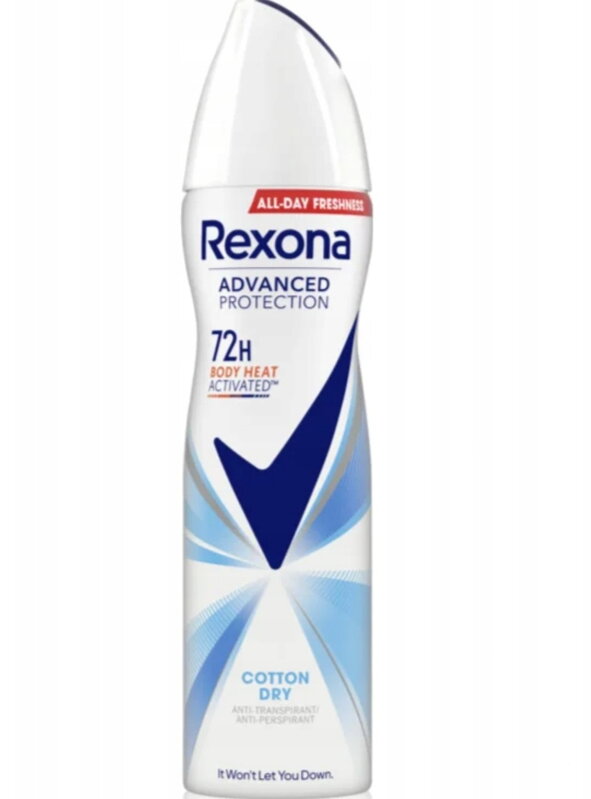 Rexona Advanced sprej ap Cotton Dry 150ml Rexona Advanced sprej ap Cotton Dry 150ml