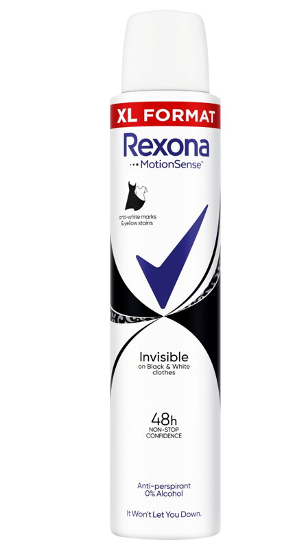  Rexona sprej ap Invisible Black&White Compr 200ml