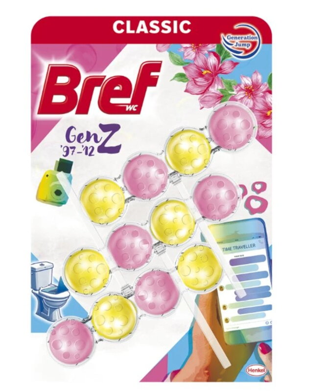 Bref wc blok Gen Z Power Aktiv 3x50g/3ks LIMITED EDIT Bref wc blok Gen Z Power Aktiv 3x50g/3ks LIMITED EDIT