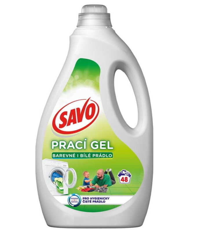 Savo prací gel Univerzální Barevné Bílé Prádlo 2,4l/48pd