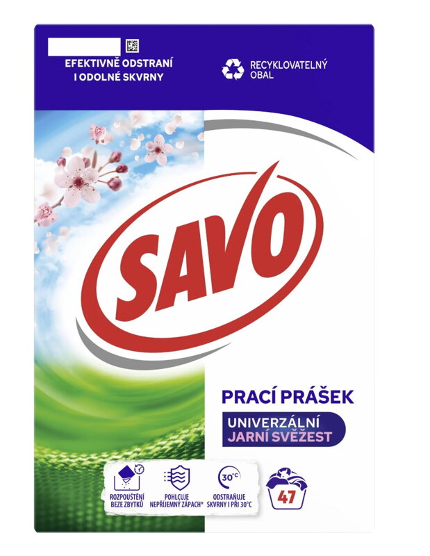  Savo prací prášek Jarní Svěžest 3,29kg/47pd