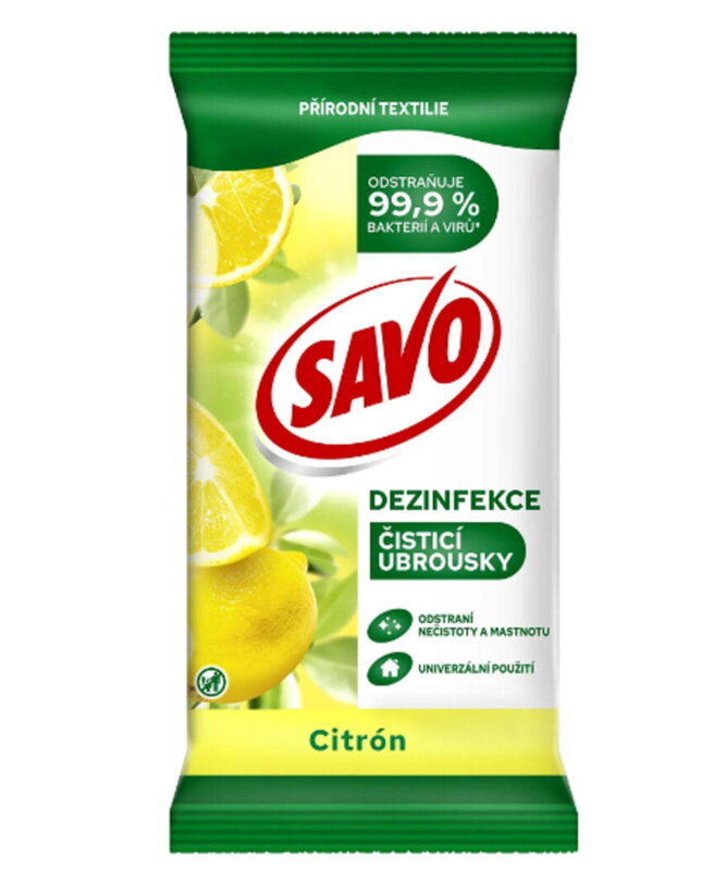 Savo ubrousky dezinfekční Citrón 150g/30ks