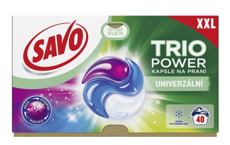  Savo kapsle praní Univerzální Trio Power 844g/40pd